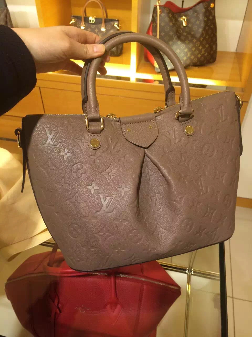 Louis Vuitton Mazarine Empreinte Pm Bag M50709 Taupe